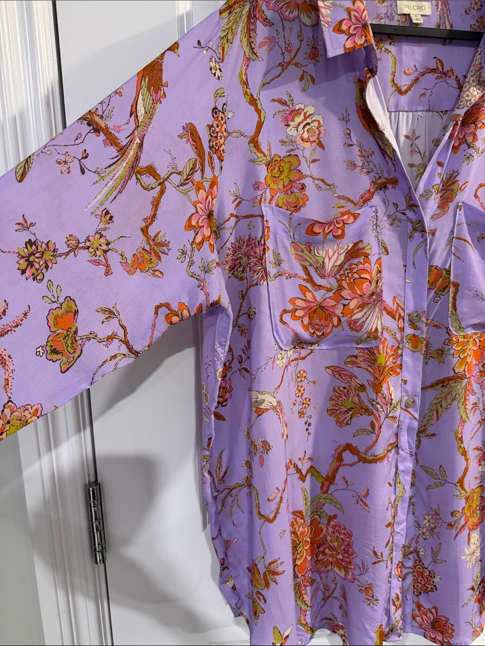 Anthropologie - Pilcro Romy Relax Floral Button-Up Shirt - #117 - Picture 3 of 6